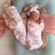 Alice’s Tea Party Organic Jersey Wrap & Topknot Set - Thumbnail 1