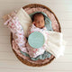 Alice’s Tea Party Organic Jersey Wrap & Topknot Set - Thumbnail 4