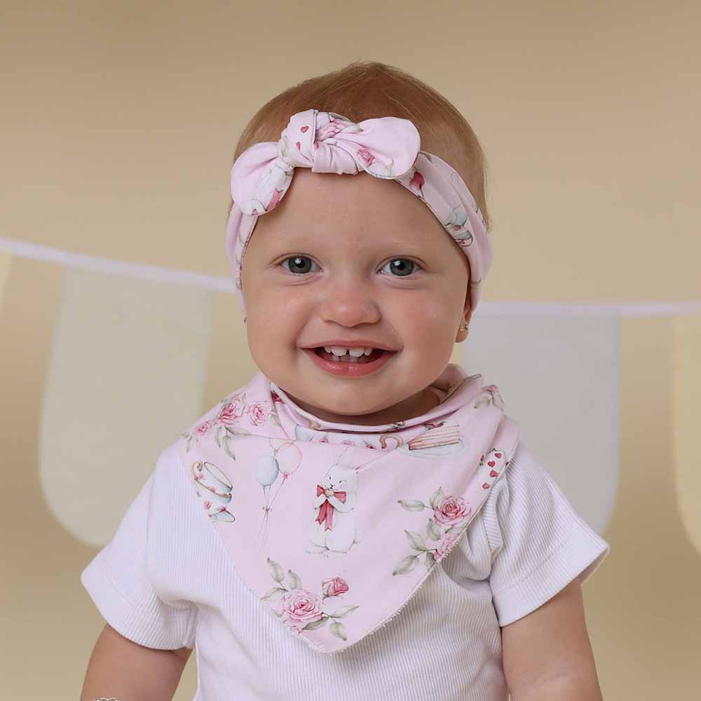 Alice’s Tea Party Organic Dribble Bib - View 1