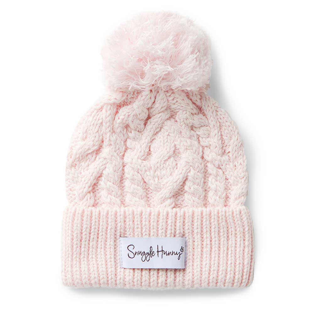 Blush Pink Organic Knit Beanie - View 2