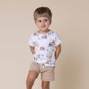 Diggers & Tractors Organic T-Shirt | Snuggle Hunny