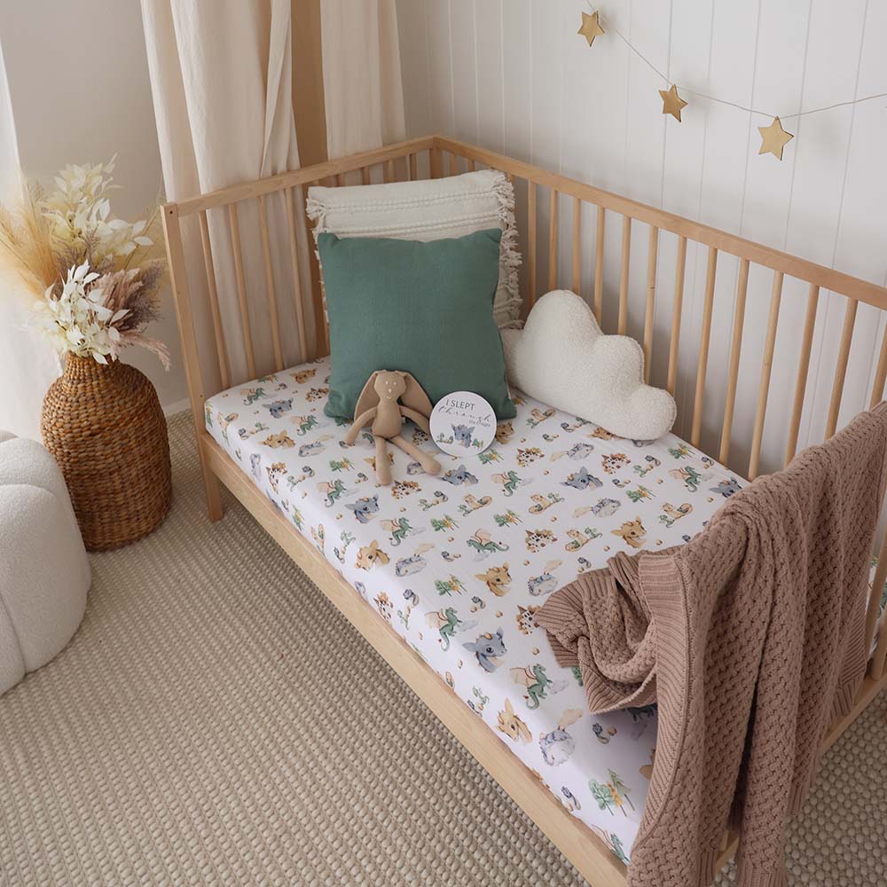 Dragon Organic Fitted Cot Sheet - View 1