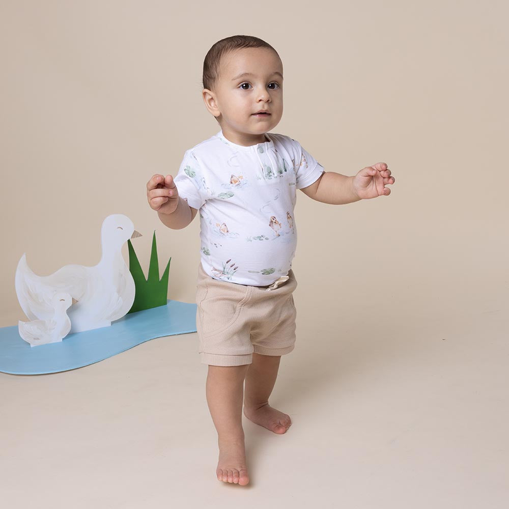 Duck Pond Short Sleeve Organic Bodysuit - View 5