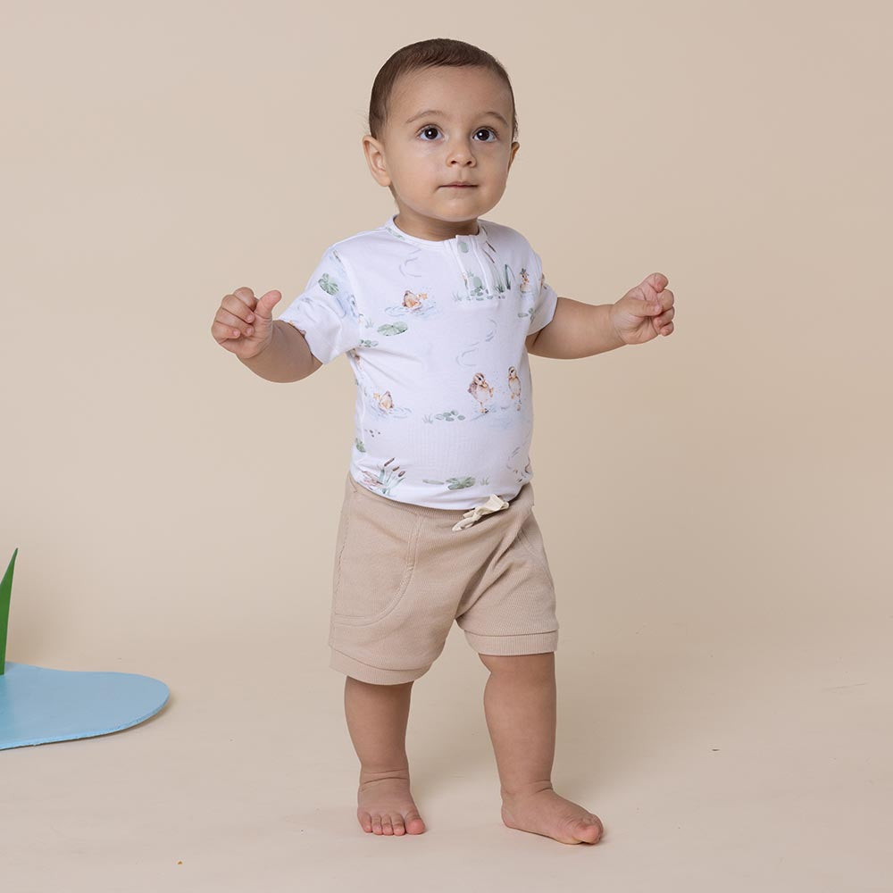 Duck Pond Short Sleeve Organic Bodysuit - View 6