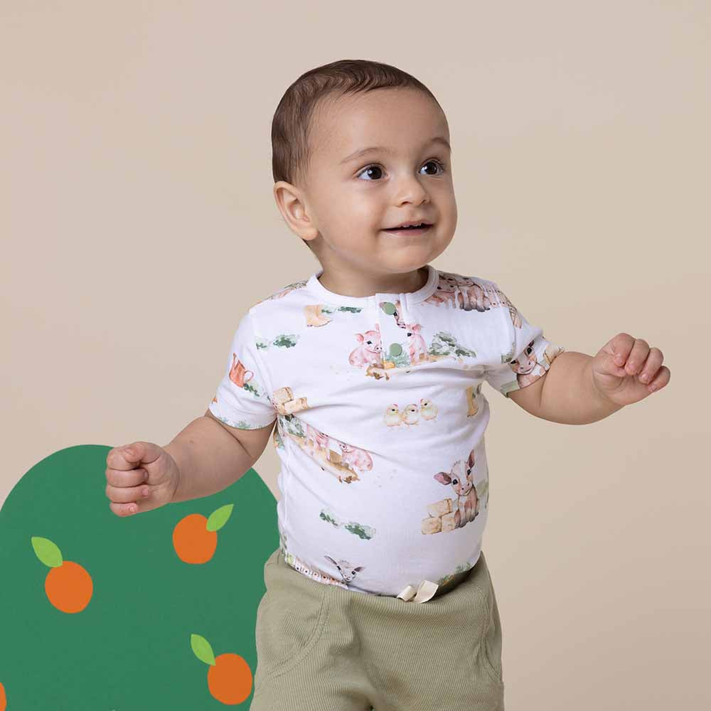 Farm Short Sleeve Organic Bodysuit - View 3