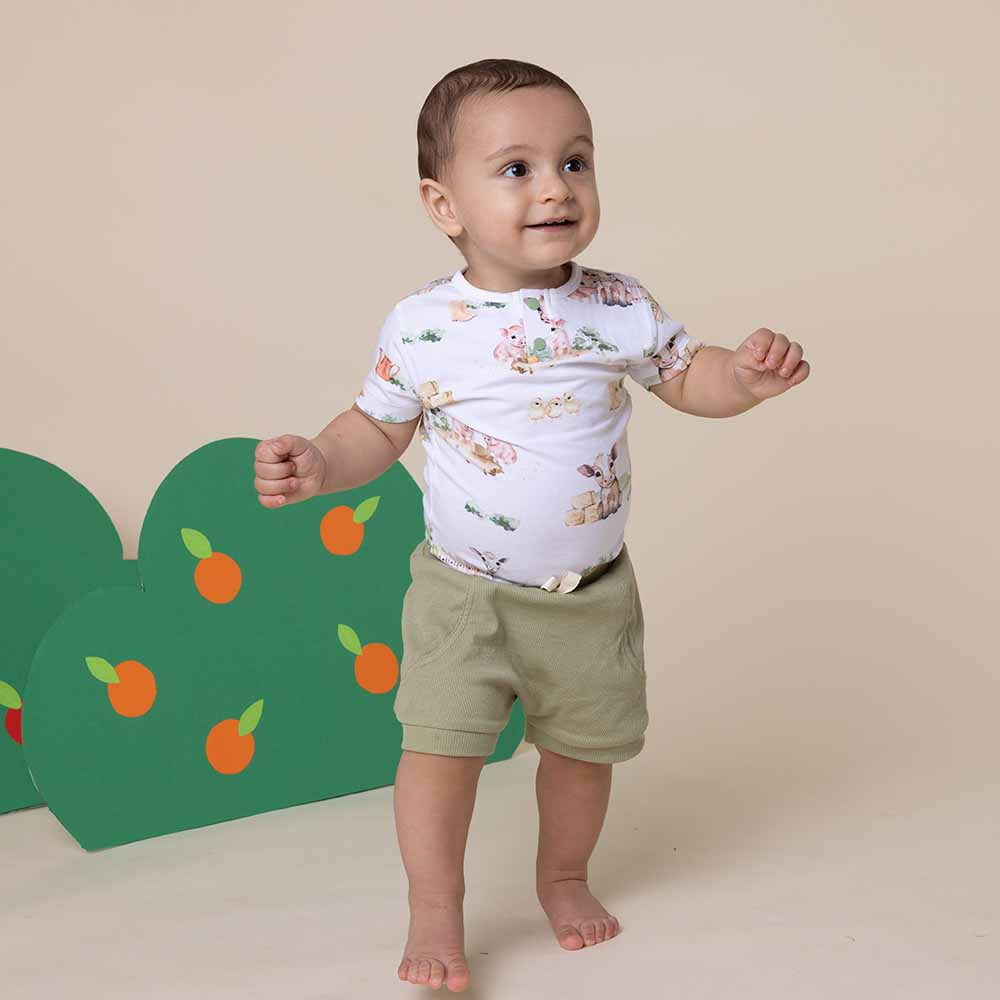 Farm Short Sleeve Organic Bodysuit - View 7