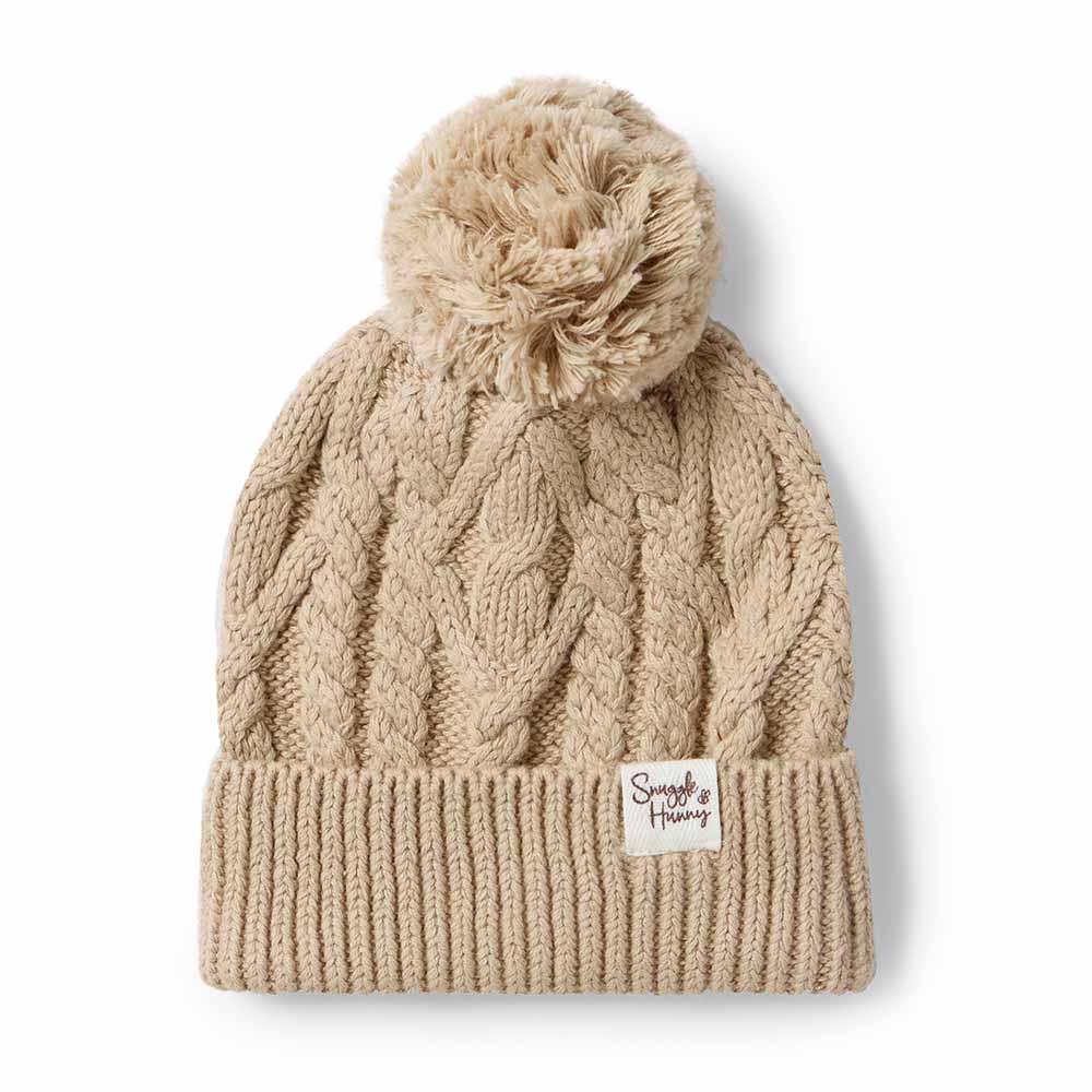 Hazelnut Organic Baby Knit Beanie - View 2