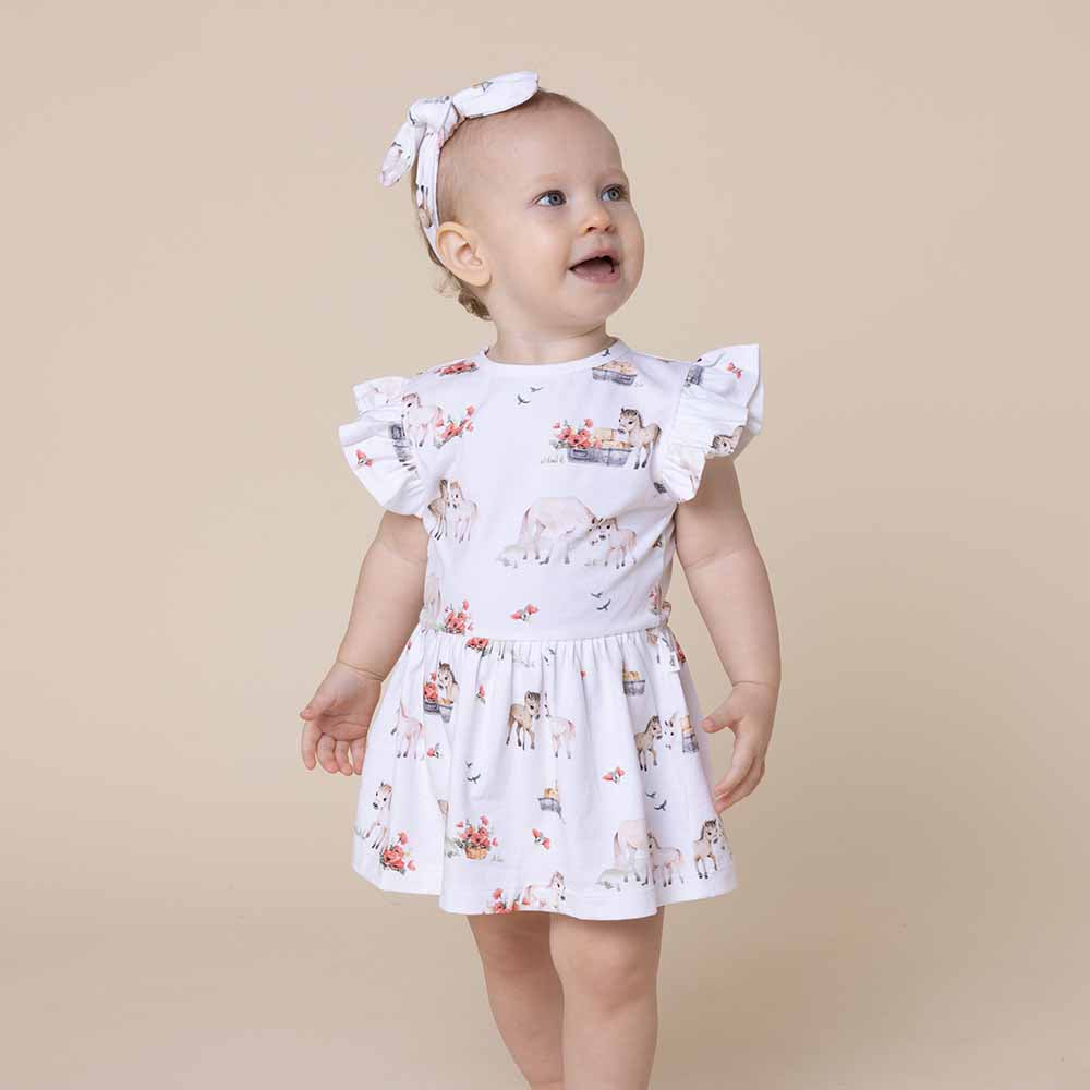 Pony Pals Short Sleeve Organic Dress - View 1