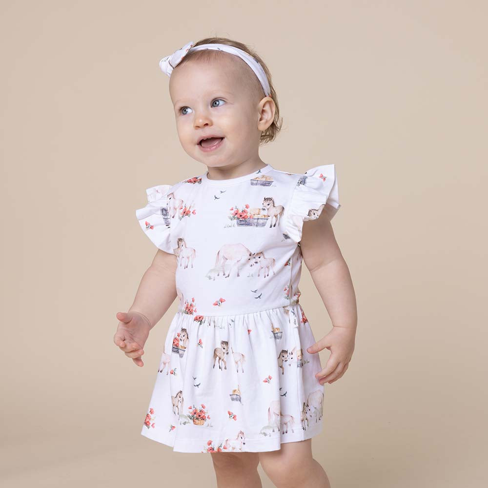 Pony Pals Short Sleeve Organic Dress - View 9