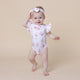 Ballerina Short Sleeve Organic Bodysuit with Frill - Thumbnail 3