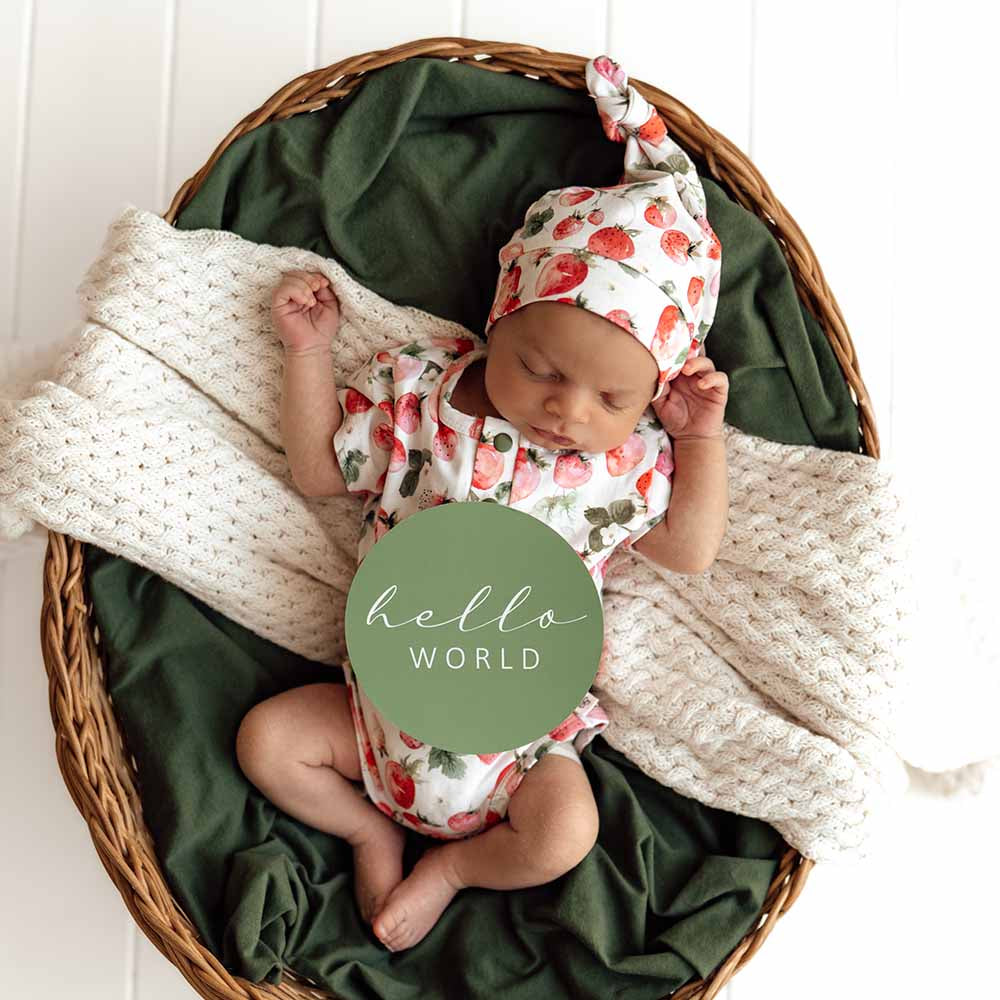 Strawberry Short Sleeve Organic Bodysuit - View 6