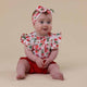 Strawberry Short Sleeve Organic Bodysuit with Frill - Thumbnail 13