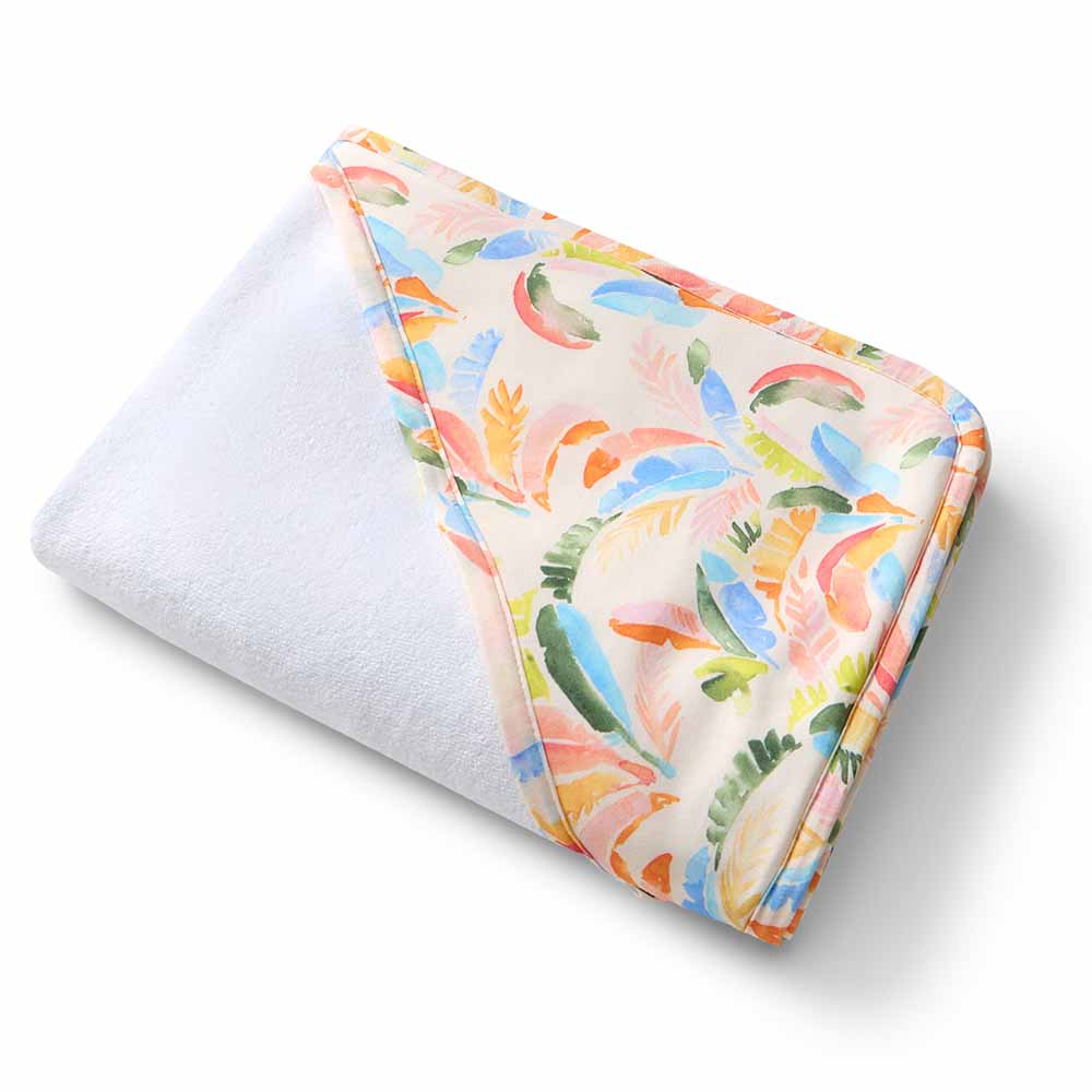 Summer Palm Organic Hooded Baby Towel - View 2
