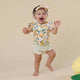 Sunny Citrus Short Sleeve Organic Bodysuit with Frill - Thumbnail 5