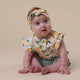 Sunny Citrus Short Sleeve Organic Bodysuit with Frill - Thumbnail 10