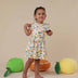 Sunny Citrus Short Sleeve Organic Dress | Snuggle Hunny