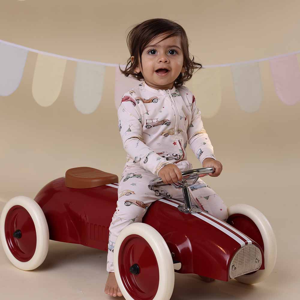 Vintage Cars Organic Snugglesuit Convertible Romper - View 3