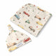 Vintage Cars Organic Jersey Wrap & Beanie Set - Thumbnail 2