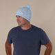 Baby Blue Organic Adult Knit Beanie - Thumbnail 1