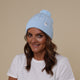 Baby Blue Organic Adult Knit Beanie - Thumbnail 3