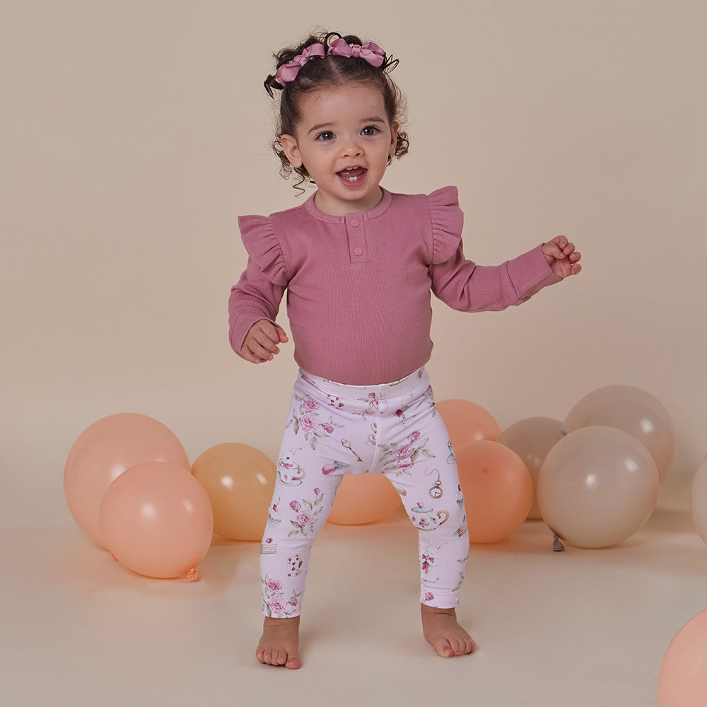 Alice's Tea Party Organic Leggings - View 1