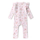 Alice’s Tea Party Organic Snugglesuit Convertible Romper with Frill - Thumbnail 4