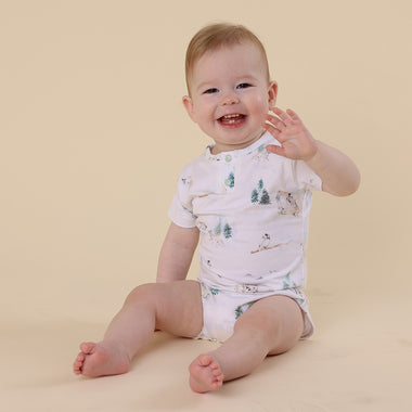 Arctic Short Sleeve Organic Bodysuit  Snuggle Hunny