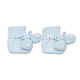 Baby Blue Organic Cotton Knit Booties - Thumbnail 2