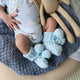Baby Blue Organic Cotton Knit Booties - Thumbnail 7