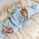 Baby Blue Organic Cotton Knit Shorts - Thumbnail 5