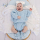 Baby Blue Organic Cotton Knit Booties - Thumbnail 6