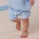 Baby Blue Organic Cotton Knit Shorts - Thumbnail 4