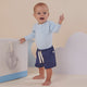 Baby Blue Long Sleeve Organic Bodysuit - Thumbnail 3
