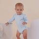 Baby Blue Long Sleeve Organic Bodysuit - Thumbnail 1