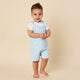 Baby Blue Organic Joey Overall Shorts - Thumbnail 11