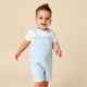 Baby Blue Organic Joey Overall Shorts - Thumbnail 3
