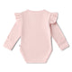 Baby Pink Long Sleeve Organic Bodysuit with Frill - Thumbnail 3