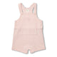 Baby Pink Organic Joey Overall Shorts - Thumbnail 2