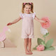 Baby Pink Organic Joey Overall Shorts - Thumbnail 13