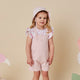 Baby Pink Organic Joey Overall Shorts - Thumbnail 14