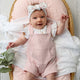Baby Pink Organic Joey Overall Shorts - Thumbnail 1