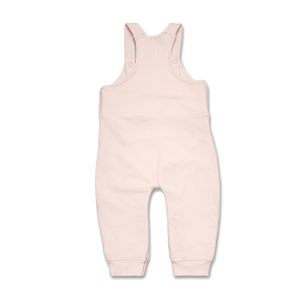 Baby Pink Organic Joey Overalls - View 4