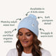 Baby Blue Organic Adult Knit Beanie - Thumbnail 4