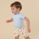 Baby Blue Short Sleeve Organic Bodysuit - Thumbnail 7