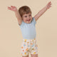 Baby Blue Short Sleeve Organic Bodysuit - Thumbnail 3