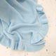 Baby Blue Ruffle Knit Organic Baby Blanket - Thumbnail 3