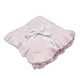 Blush Pink Ruffle Knit Organic Baby Blanket - Thumbnail 2