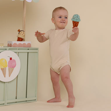 Babyccino Short Sleeve Organic Bodysuit | Snuggle Hunny