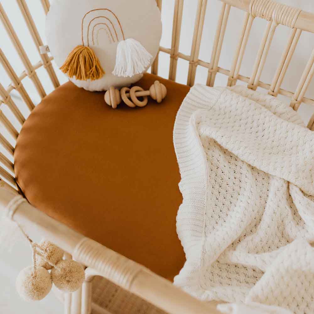 Bronze Organic Bassinet Sheet / Change Pad Cover - View 1