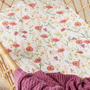 Bassinet Sheet - Meadow Organic Bassinet Sheet / Change Pad Cover